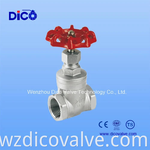 Wenzhou China CF8 / CF8M Fin sur 200 Wog Gate Valve